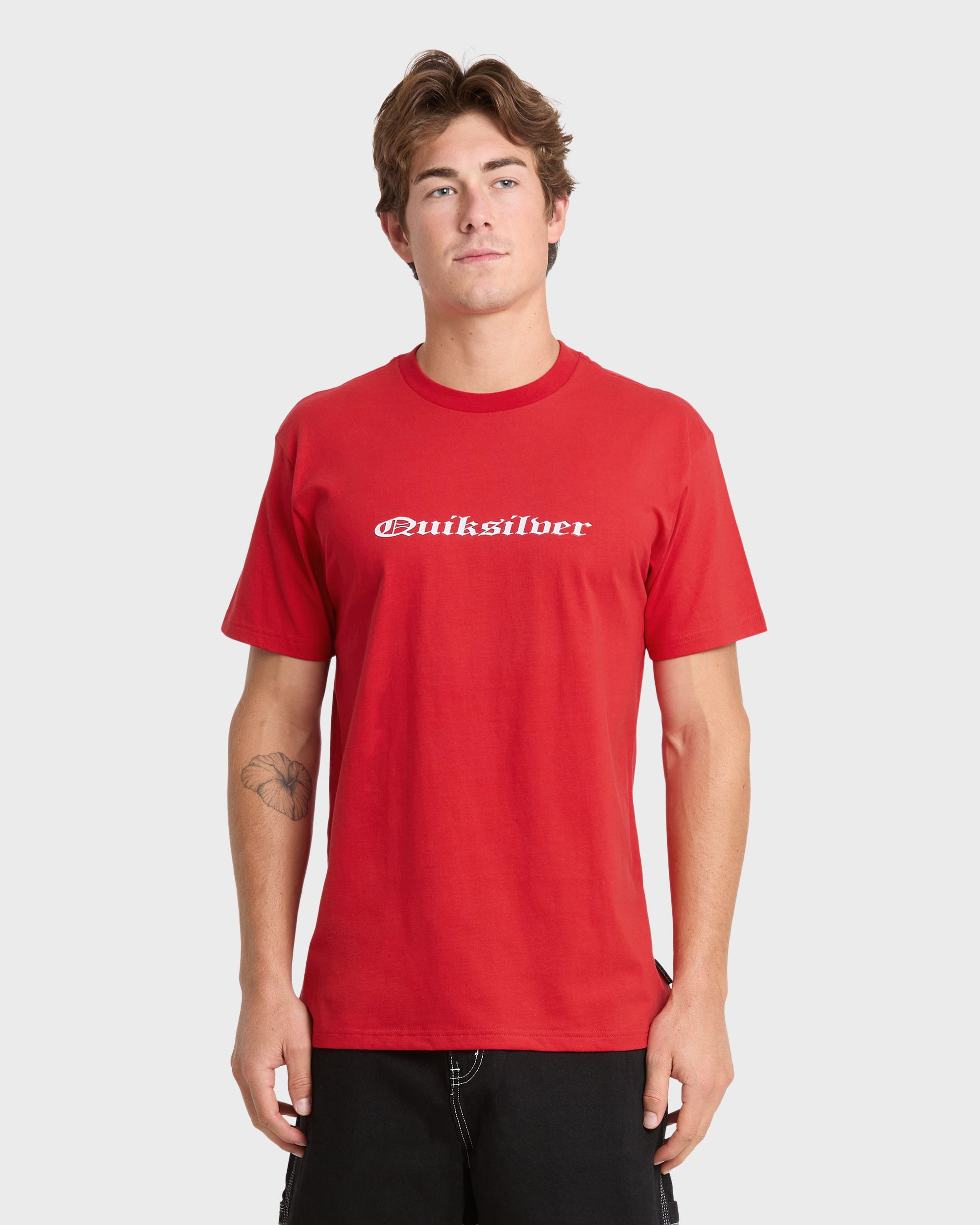Image of Chrome English Short Sleeve Knit T-Shirt - Salsa