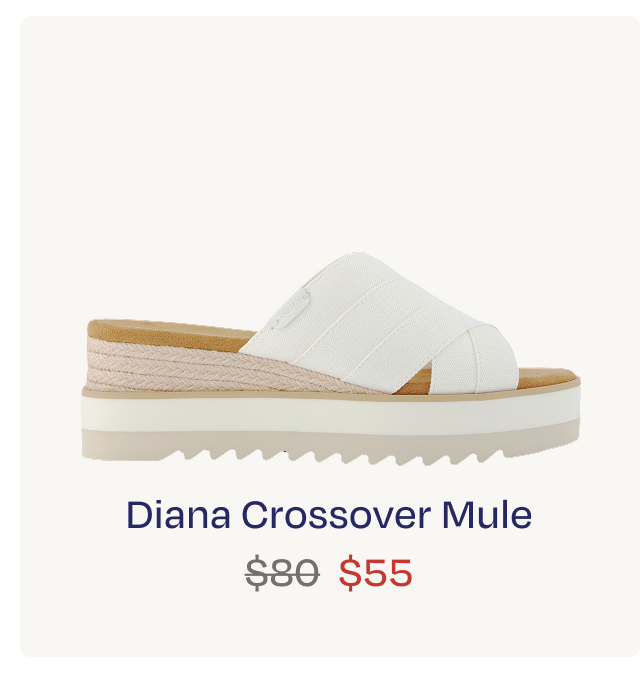 Diana Crossover Mule Wedge Sandal
