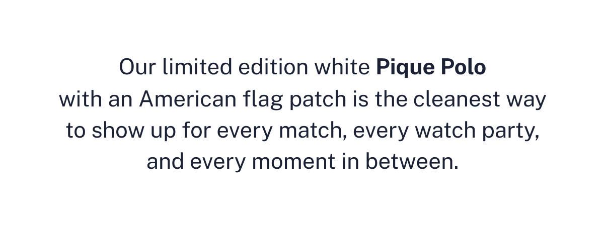 Limited edition white Pique Polo