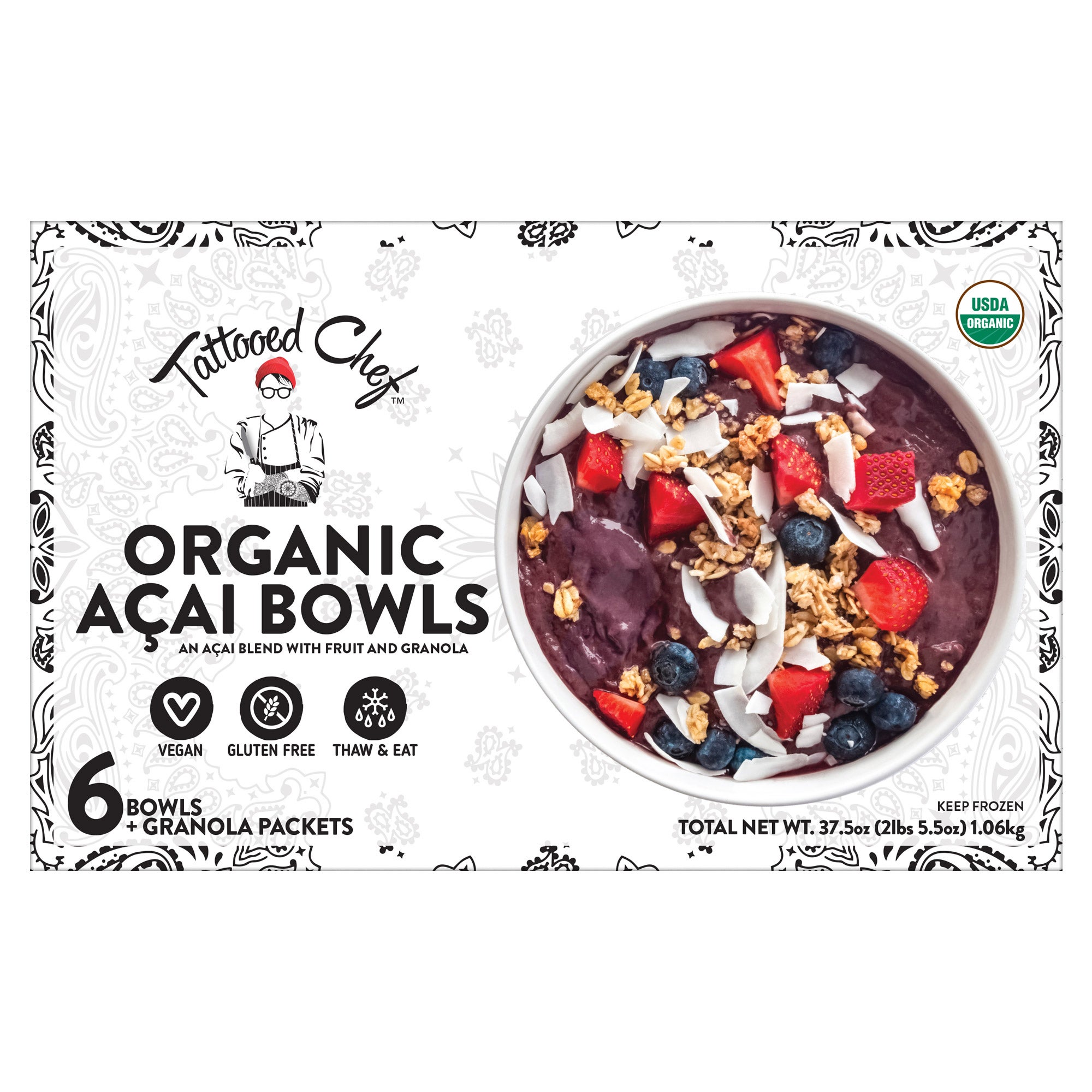 Tattooed Chef Organic Açai Bowls