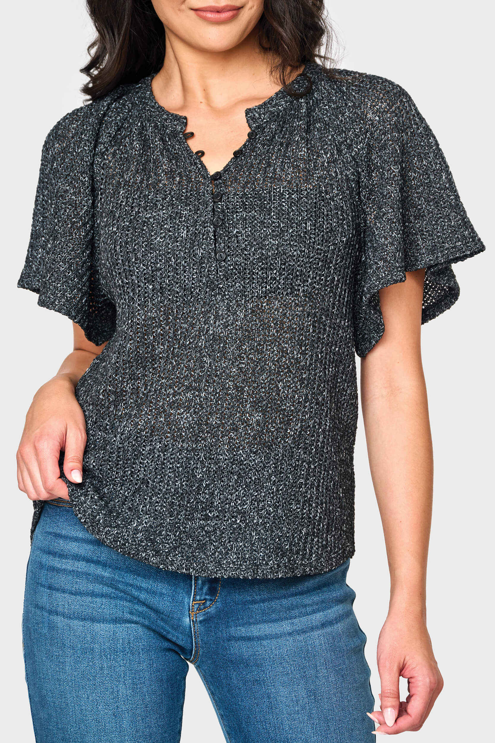 Image of The Jordan Open Stitch Henley