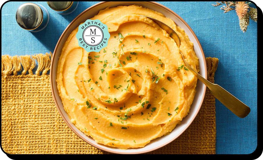 Martha's Best Four-Root Purée with Tamari & Maple Syrup