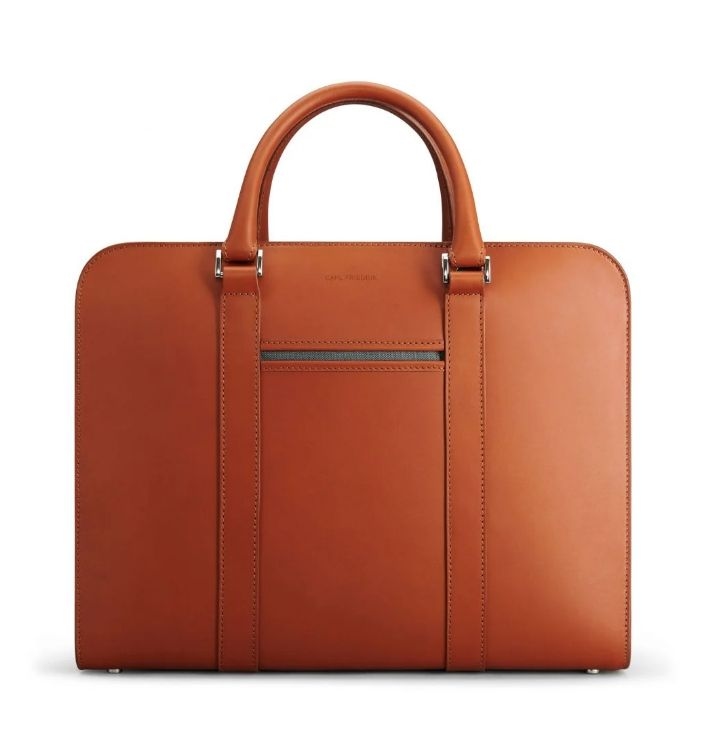 Palissy Double - Wide Leather Briefcase