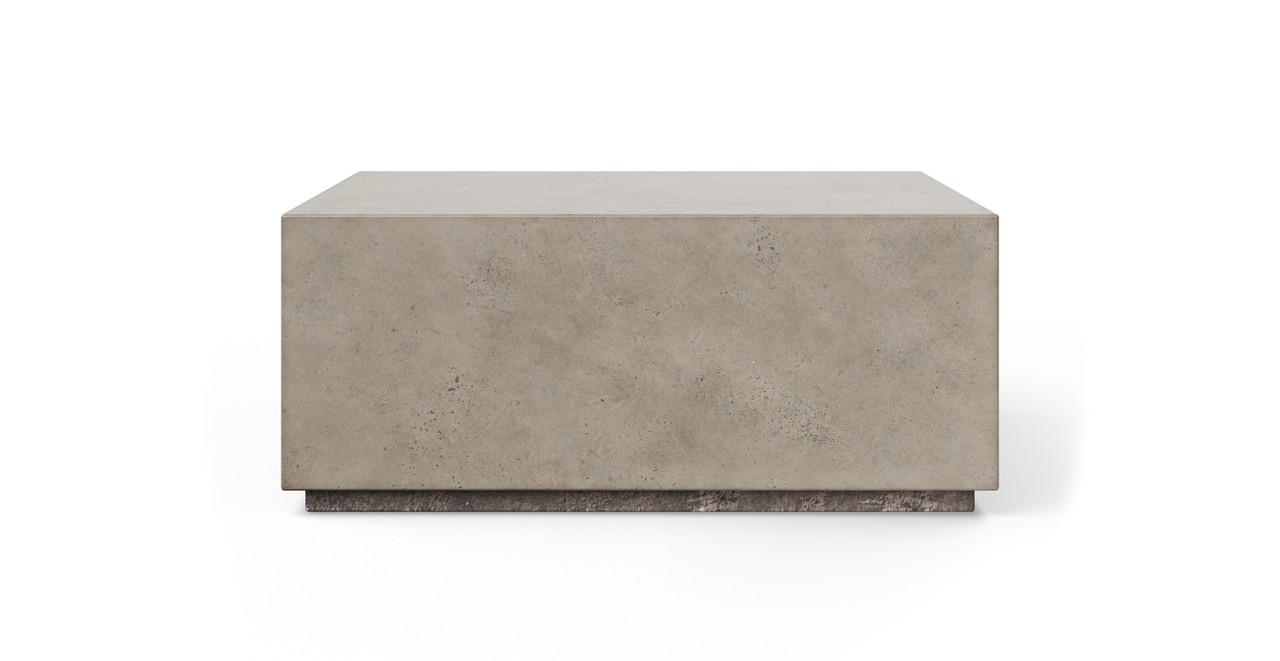 Image of Kips Bay Brutalist Square Concrete Coffee Table