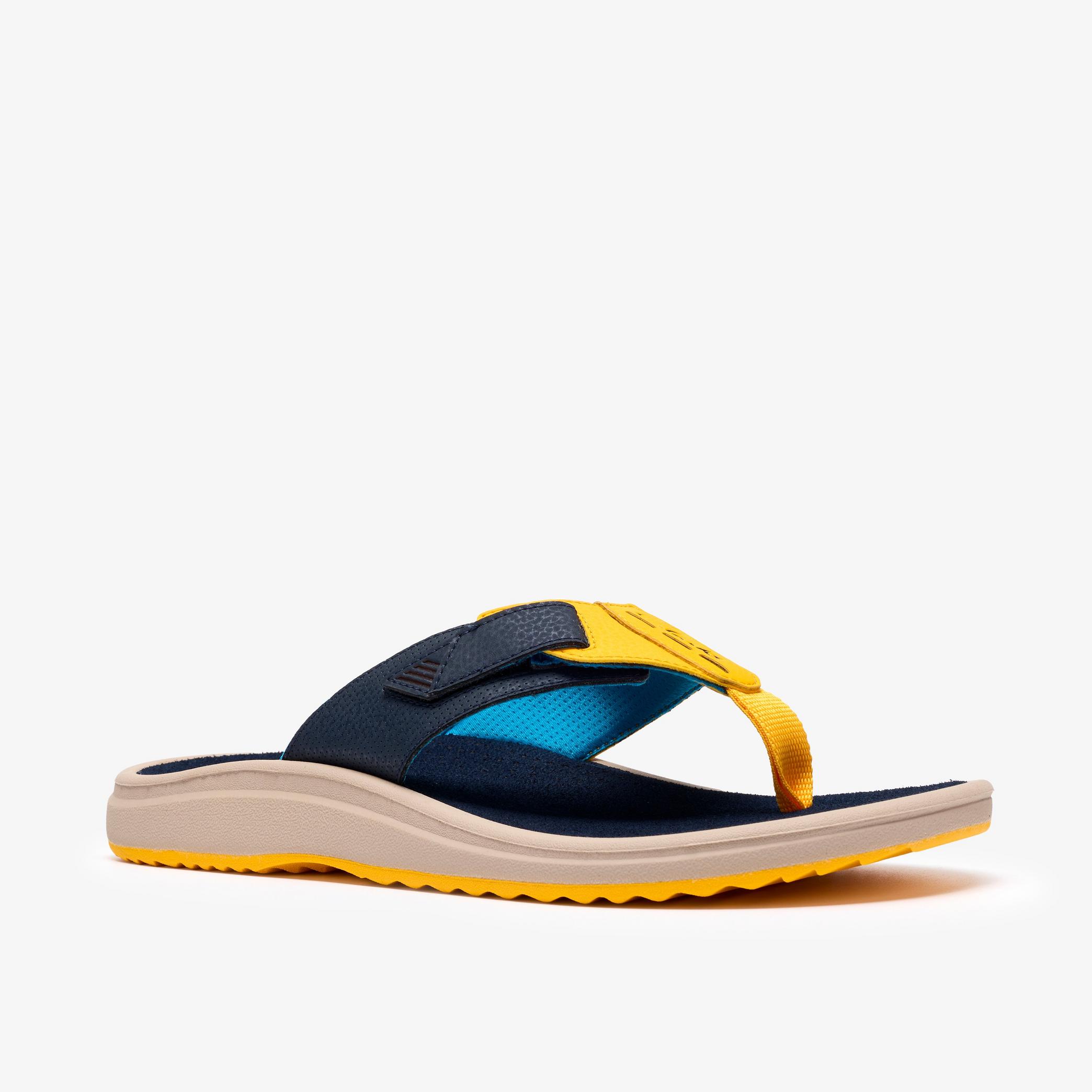 Shop Men's Breeze Flip Flops Yellow Combination