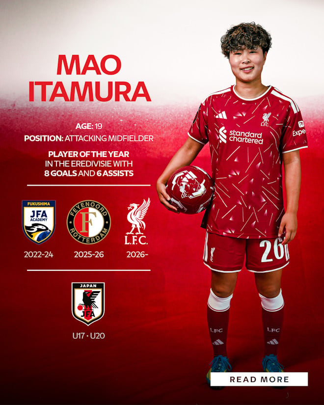 Welcome to the club Mao Itamura