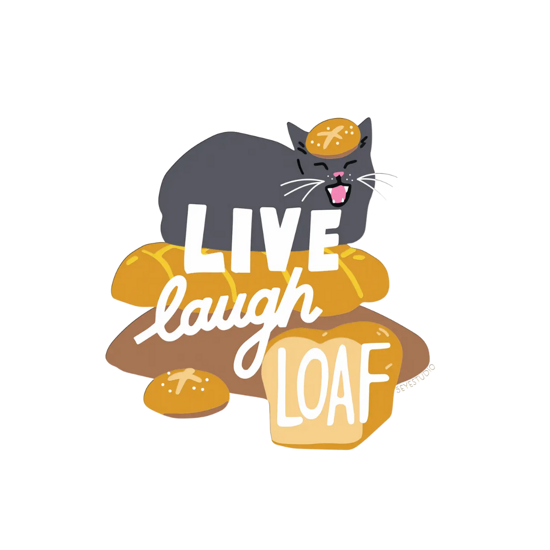 Image of Live, Laugh, Loaf Vinyl Sticker