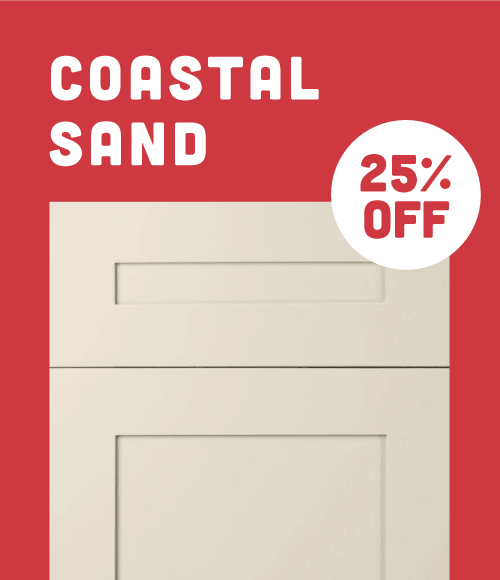 Coastal Sand cabinet with 25% off