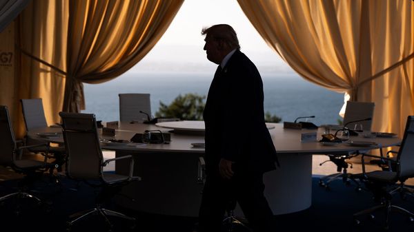 President Donald Trump at the G7 Summit in Evian-les-Bains, France.