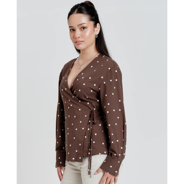 Women's Wrap Long Sleeve Shirt