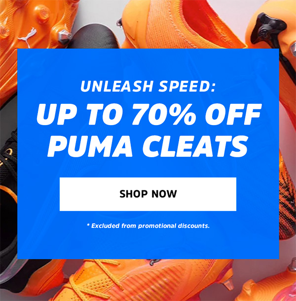 Unleash speed: up to 70% OFF Puma Cleats