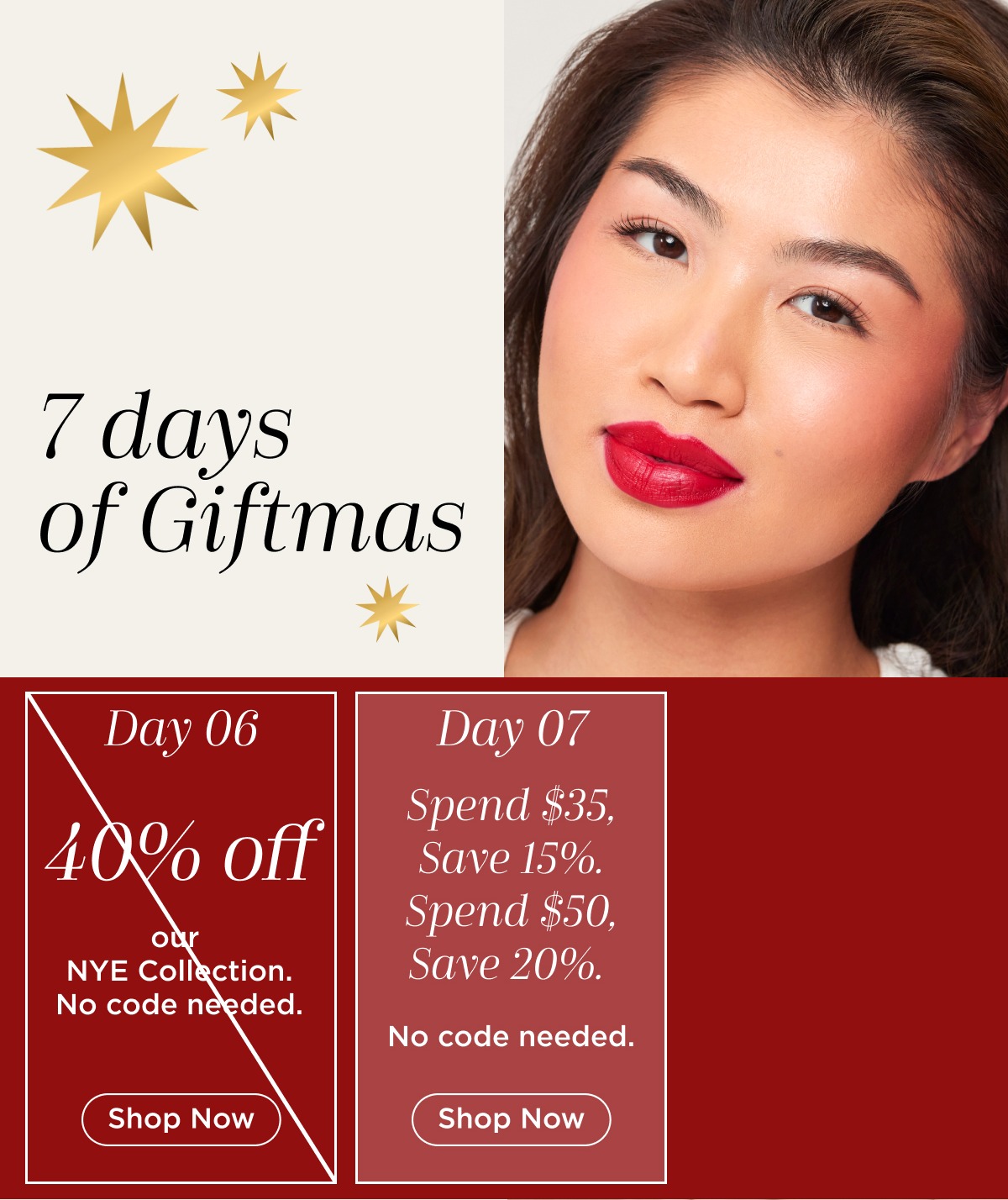 7 Days of Giftmas - Day 6: 40% off NYE Collection. No Code Needed. Shop Now.