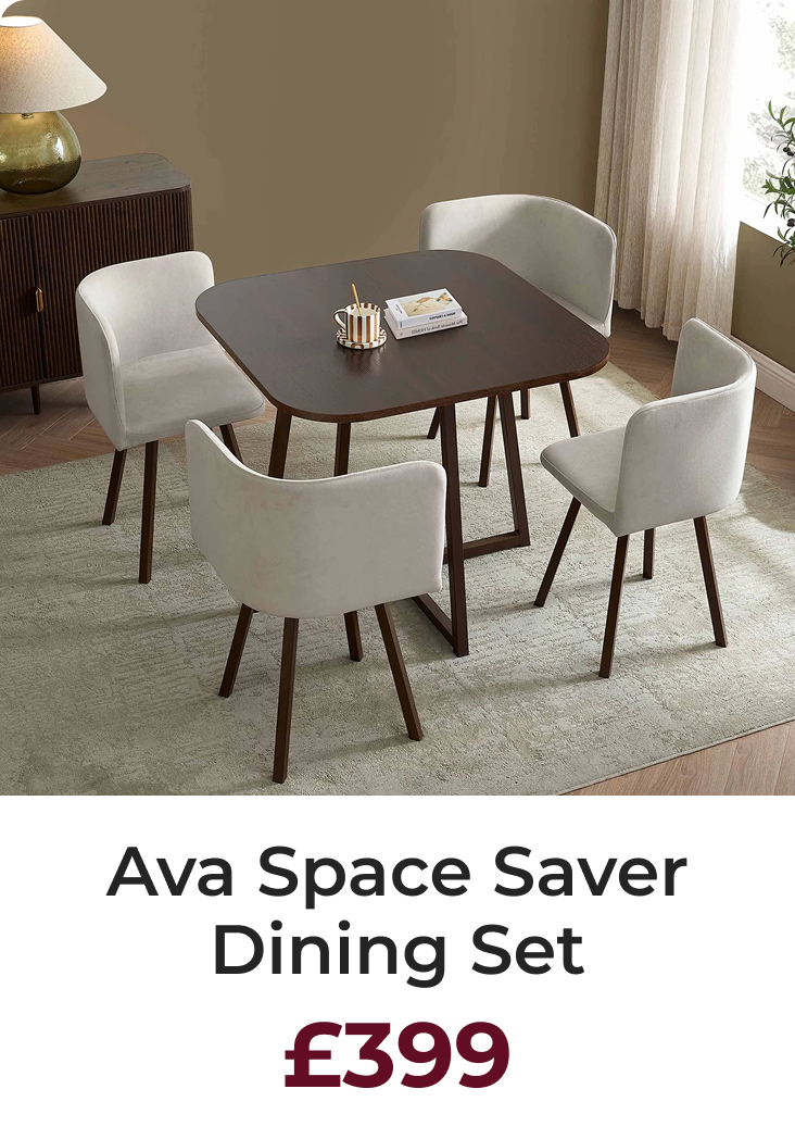 Ava Space Saver 4 Seater Dining Table and Chairs