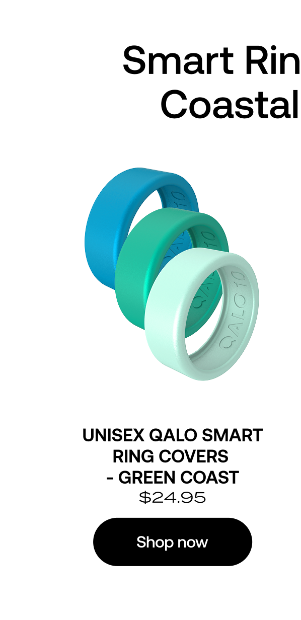 Shop Unisex Qalo Smart Ring Covers - Green Coast