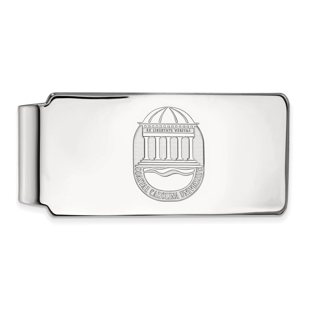10k White Gold Coastal Carolina U Crest Money Clip