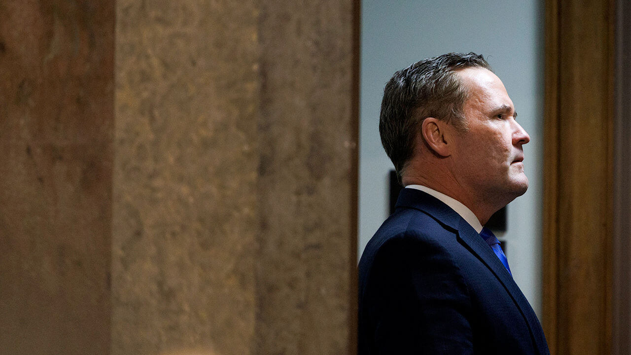Mike Waltz waiting before his confirmation hearing