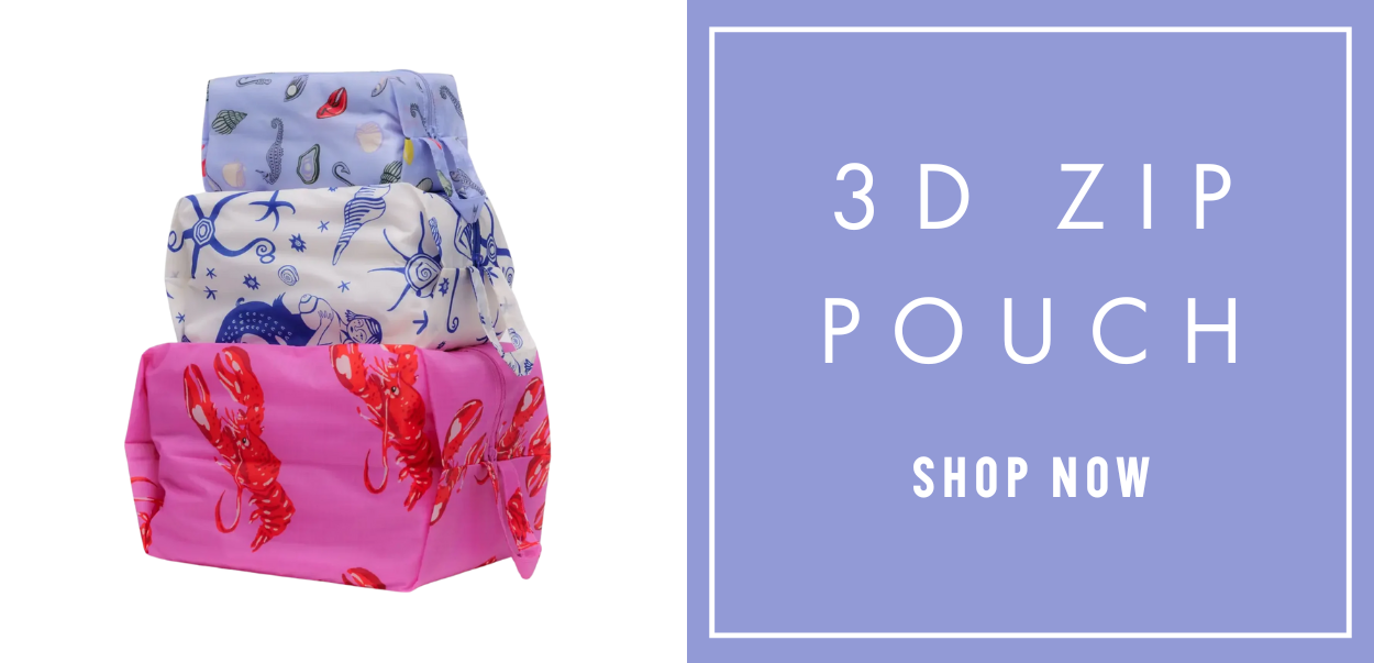 3D Zip Pouch Set