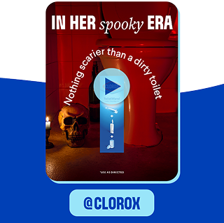 In Her Spooky Era! Nothing is scarier than a dirty toilet. Follow us on Instagram @Clorox