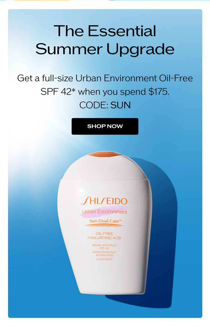 Get a full-size Urban Environment Oil-Free SPF 42* when you spend $175