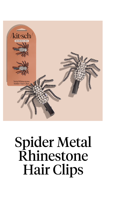 Spider Metal Rhinestone Hair Clips – Creep your way to haunted, gorgeous hair.