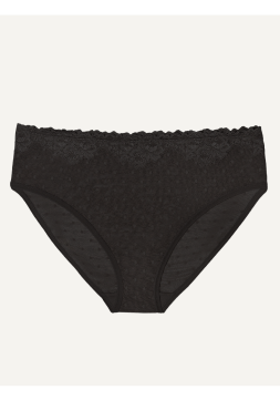 Sheer Whisper High Cut Brief Panty - Black Hue