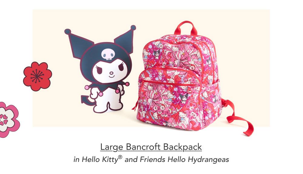 Large Bancroft Backpack Hello Kitty And Friends Hello Hydrangeas