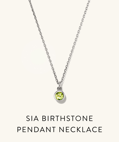 Sia Birthstone Pendant Necklace.