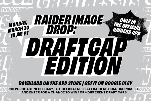 Raider Image Drop: Draft Cap Edition | Only in the Official Raiders App
