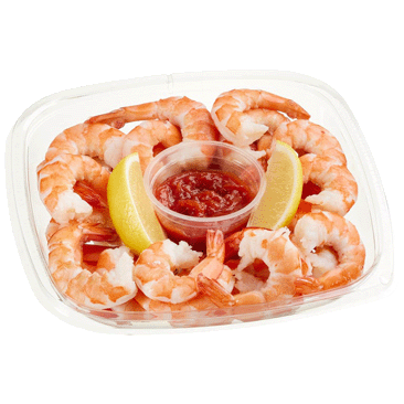 Kirkland Signature Shrimp Cocktail with Cocktail Sauce and Lemon
