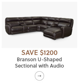 Save $1200* on Branson U-Shaped Sectional with Audio - Shop Now