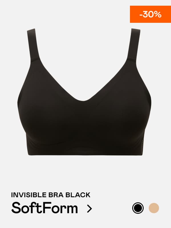 -30% INVISIBLE BRA BLACK. SoftForm