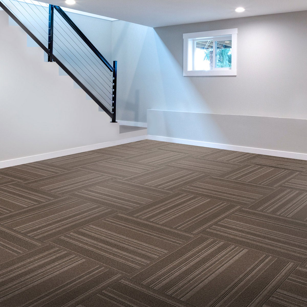 Mohawk 24-inch x 24-inch Couture Premium Self-Stick Carpet Tiles, 15 Tiles. 60 sq. ft. per Carton