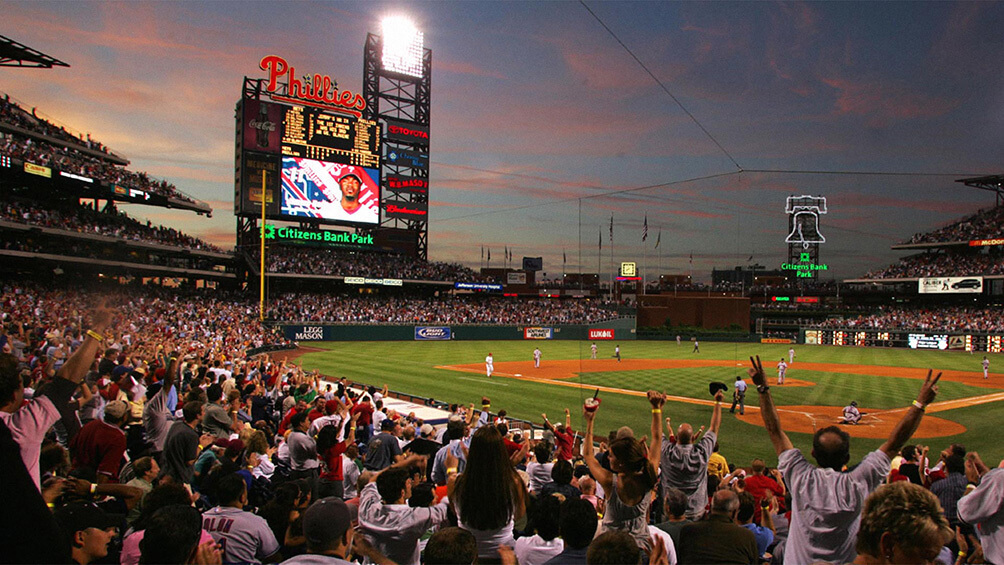 Image description: Crowd at The Phillies at Citizens Bank Park.
