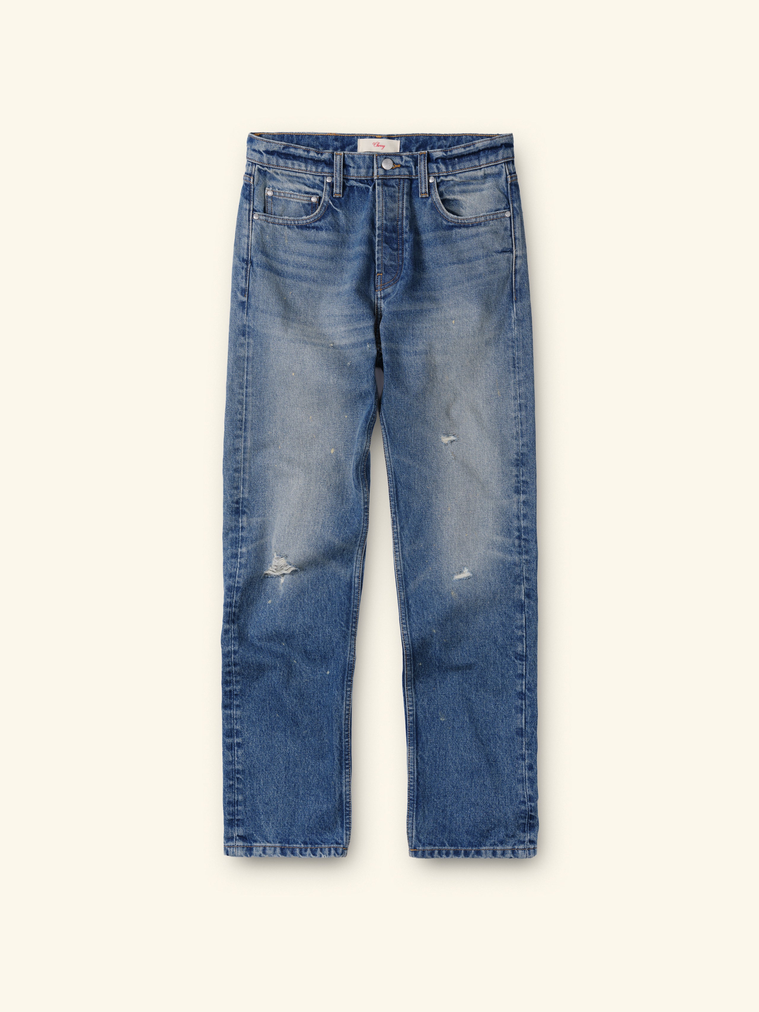 Image of Straight 5 Pocket Jeans (Painters Wash)