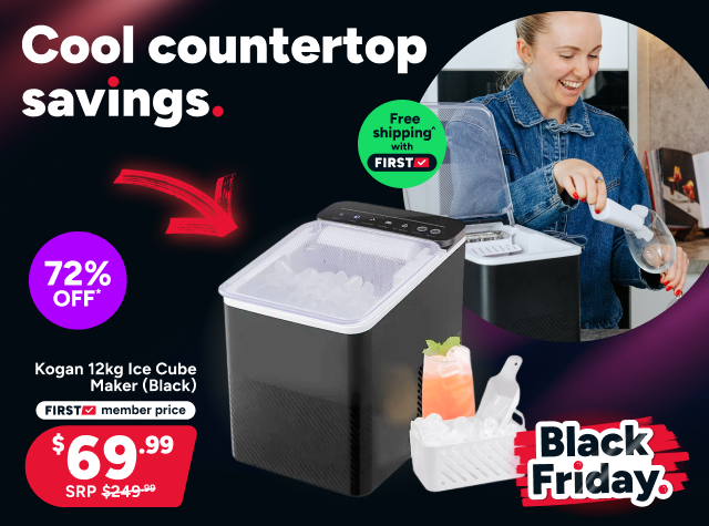 Kogan 12kg Ice Cube Maker (Black)