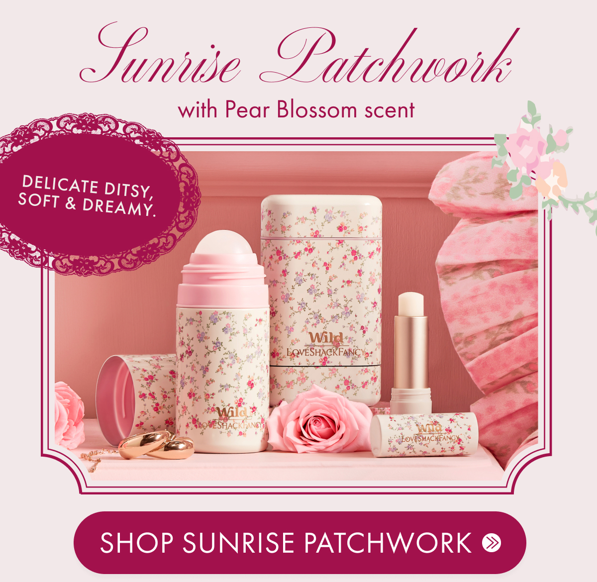 Sunrise Patchwork + Pear Blossom