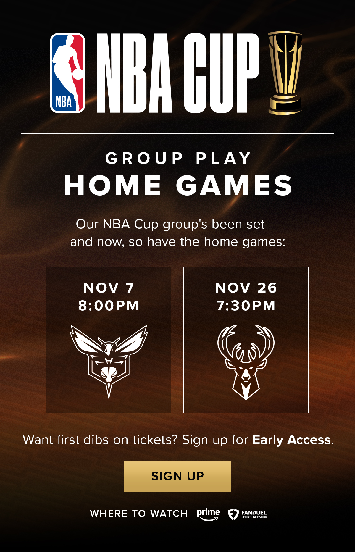 NBA Cup - Sign Up