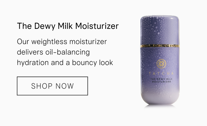 The Dewy Milk Moisturizer delivers oil-balancing hydration and a bouncy look