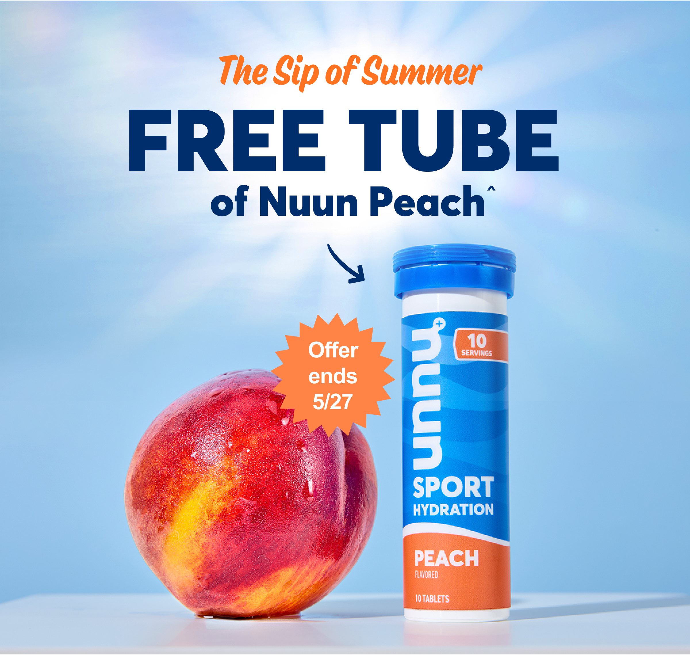 Free Tube of Nuun Peach