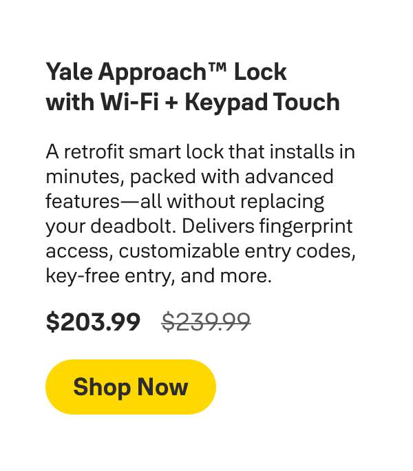Save 15% on Approach Lock with Keypad Touch