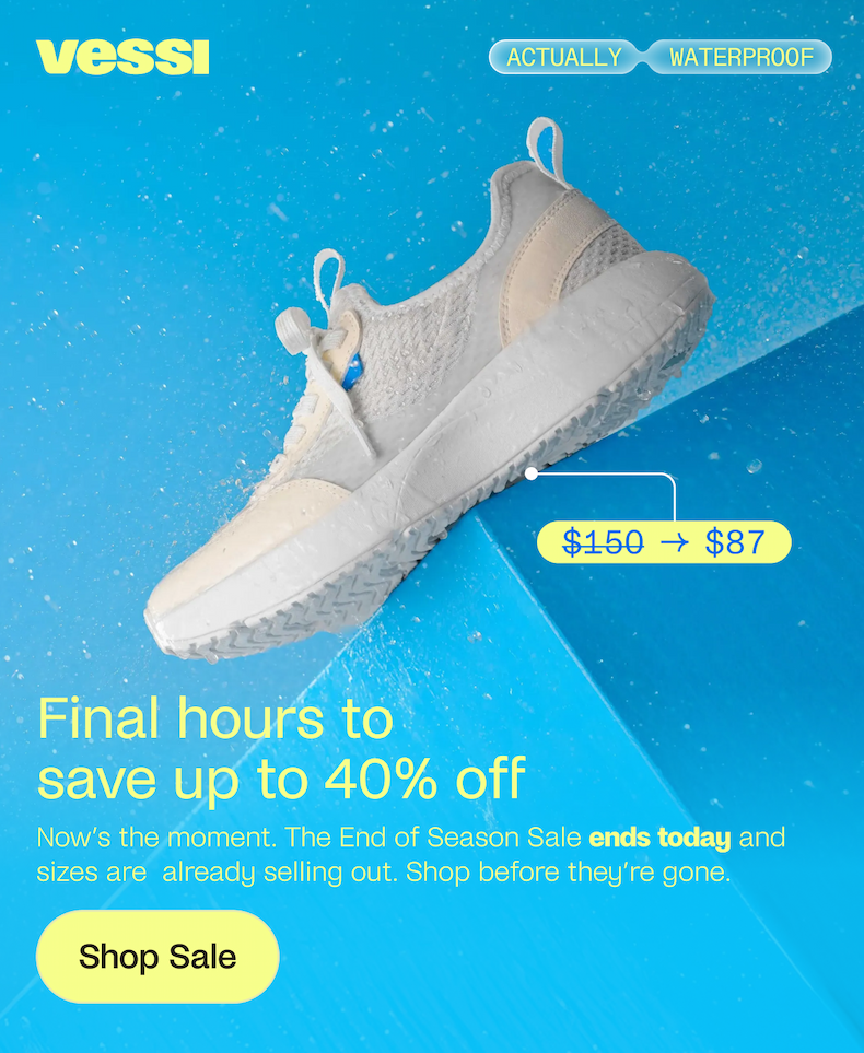 Final hours to save up to 40% off