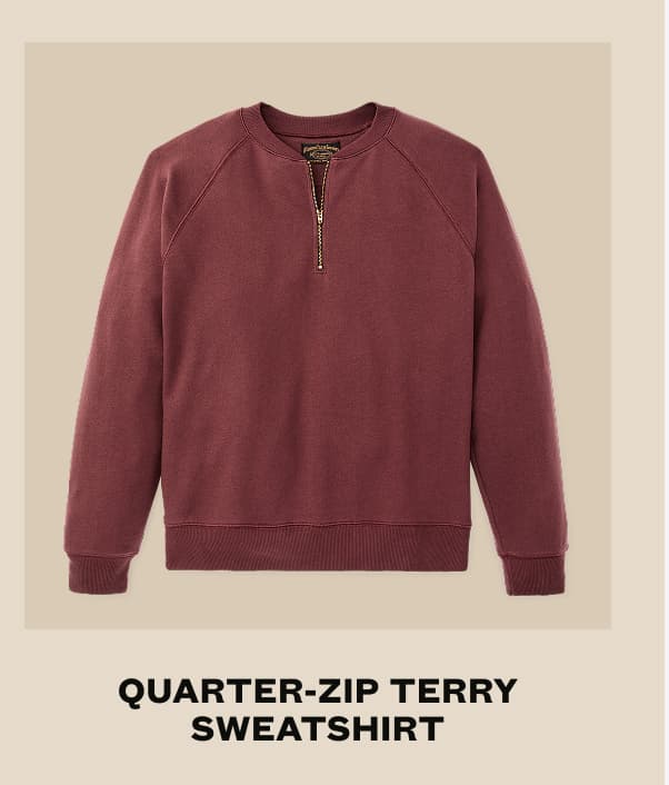 Quarter Zip Terry Sweatshirt