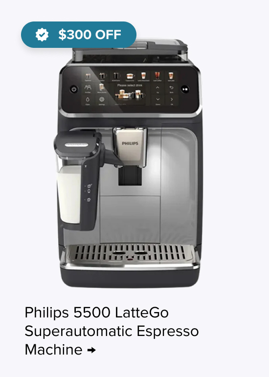 Philips 5500 Lattego Superautomatic Espresso Machine, sp $999.99, $300.00 Off