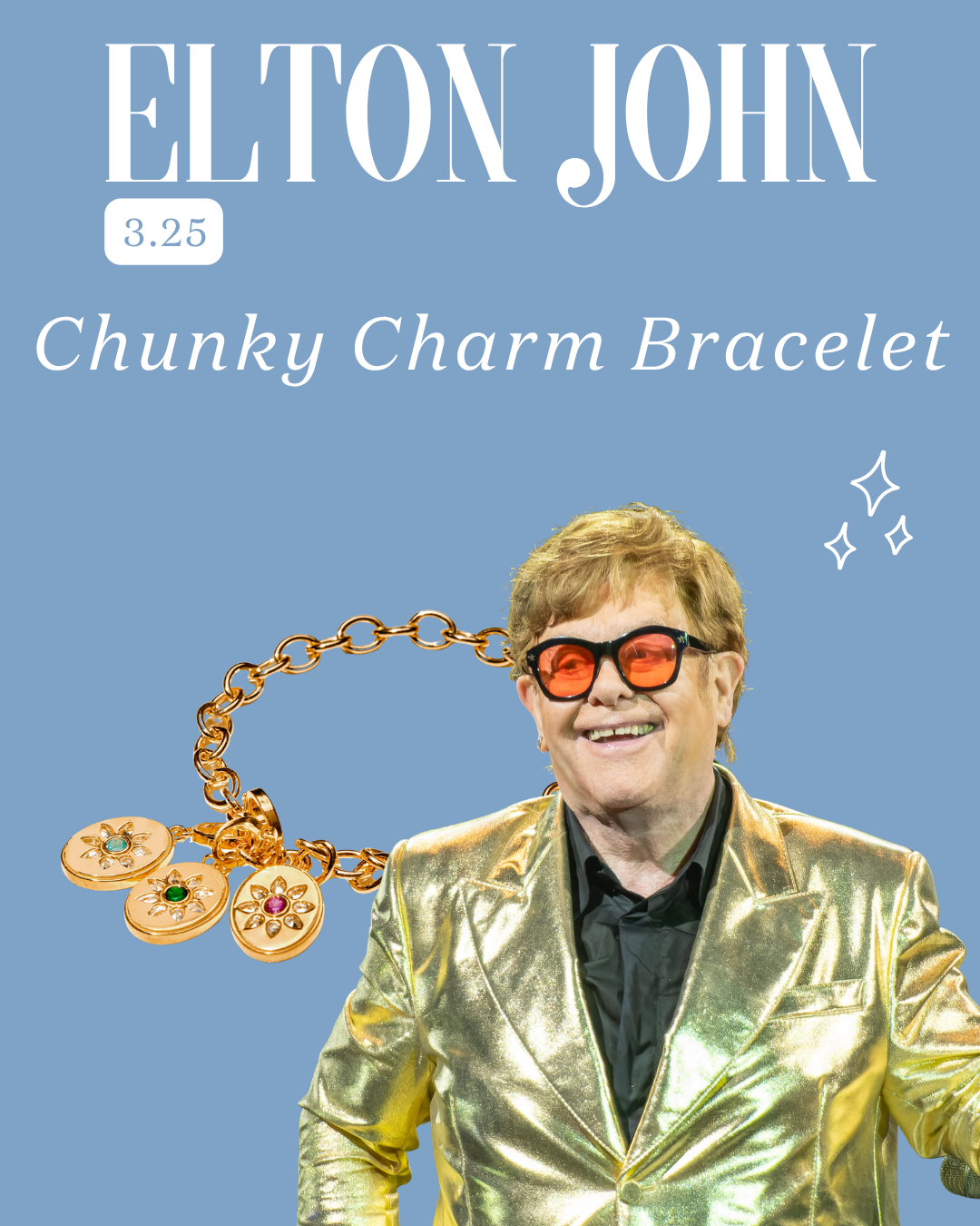 Elton John- Chunky Charm Bracelet