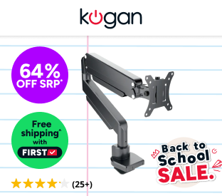 Kogan Heavy-Duty Full Motion Gas Spring Single Monitor Arm for 17"- 43" Monitors Product Image