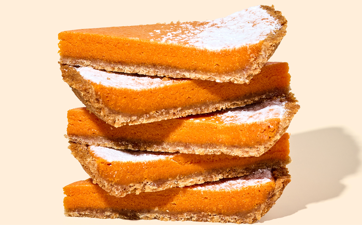 Stack of Pumpkin Milk Bar Pie Slices