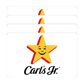 Carl's Jr Four Restaurant $25 eGift Cards ($100 Value)