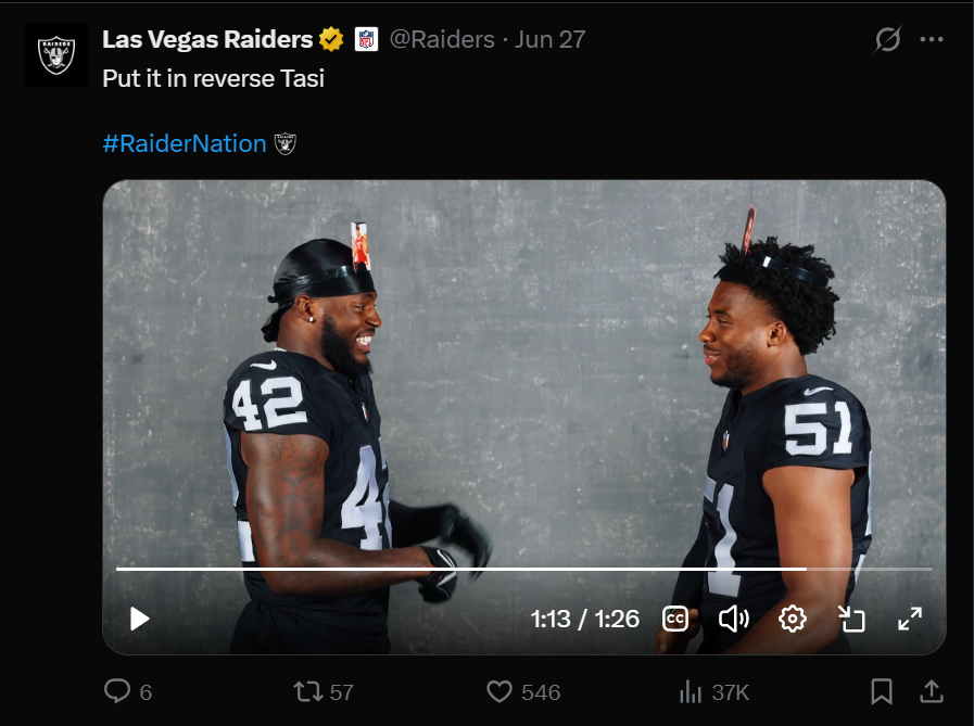 Raiders Social Huddle