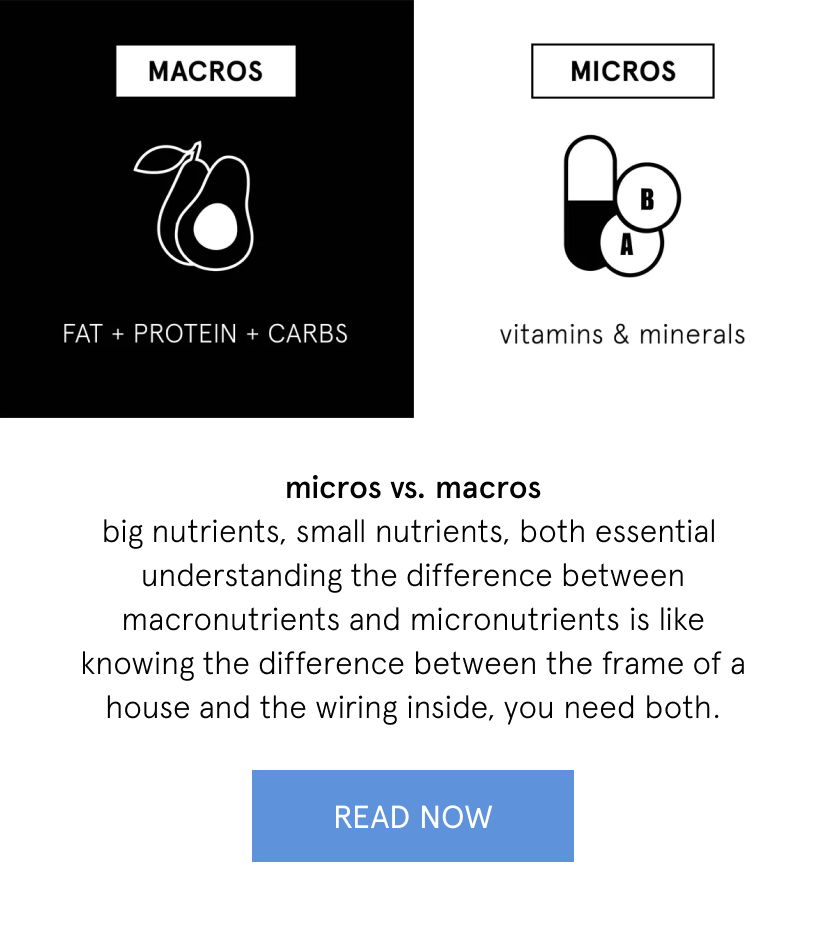 micros vs. macros   big nutrients, small nutrients, both essential   understanding the difference between macronutrients and micronutrients is like knowing the difference between the frame of a house and the wiring inside, you need both. 
