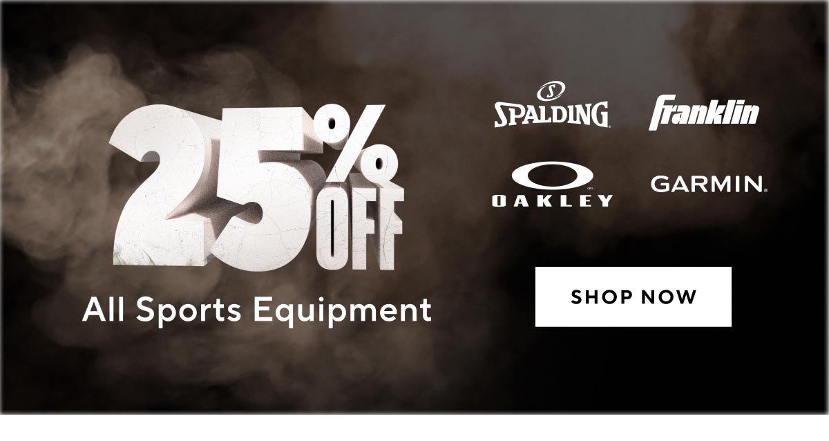 25% Off All Sports Equipment
